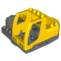 Duplo Cabin Digger Body 8 x 8 x 4 with Dark Bluish Gray Turning Base