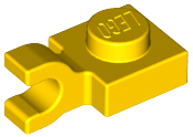 PLATE Modified 1 x 1 with U Clip Horizontal 6019 PEARL GOLD x 4 PM12 LEGO 