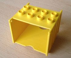 Duplo, Train Freight Container 2 x 4 Studs on Top, Open Sides