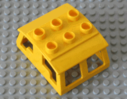 Duplo, Train Locomotive Cabin Roof 2 x 3 Studs