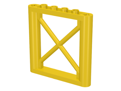 2x 1x6x5 truss girder support rectangular cross yellow//yellow 64448 new Lego