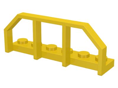 Lego Train Wagon End Hand Rail  Modified Plate 1 x 6 Yellow x 4 p/n 6583 *NEW*