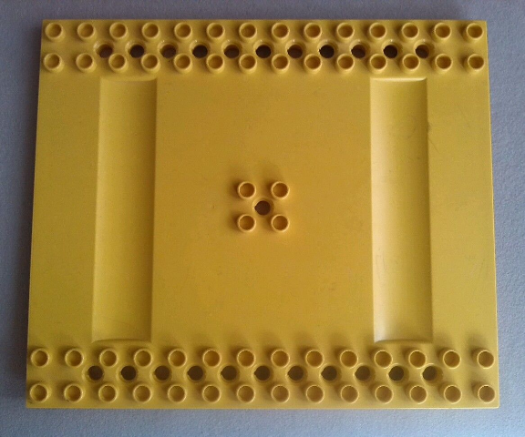 Duplo, Toolo Plate 12 x 14 with 2 x 14 Studs on Sides and 2 x 2 Studs in Center