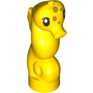 Seahorse, Friends Style with Black Eyes and Gold Spots Pattern