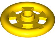 Vehicle, Steering Wheel Small, 3 Studs Diameter in Yellow