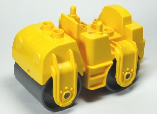 Duplo Steamroller with Dark Bluish Gray Rollers