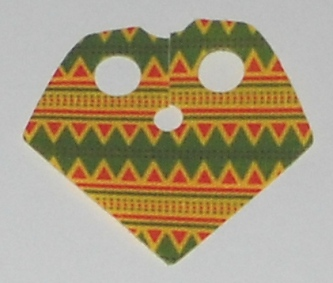 Minifigure Poncho Half Cloth with Green and Red Mexican Print Pattern