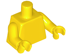 Lego 1x minifig torso torse bras blanc/white hand main jaune/yellow 973c01 NEUF 