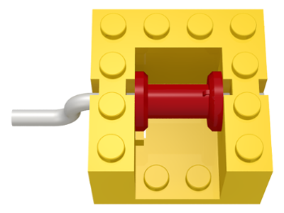 LEGO Vintage Yellow String Reel Winch 2 x 4 x 2  375 6075 7814 6361 4552 165 744