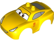 Duplo Car Body 2 Top Studs Sports Coupe with Cars Cruz Ramirez Pattern