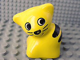 Primo Animal Cat Tiger with Face and Black Stripes Pattern