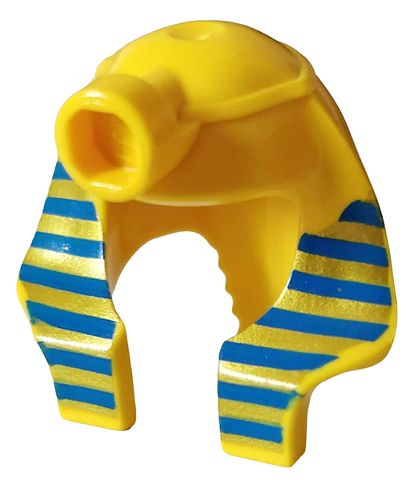 Minifigure, Headgear Headdress Mummy with Blue and Gold Stripes Pattern