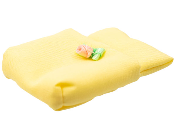 Belville Cloth Pouch, Baby with green and pink Floral Bow