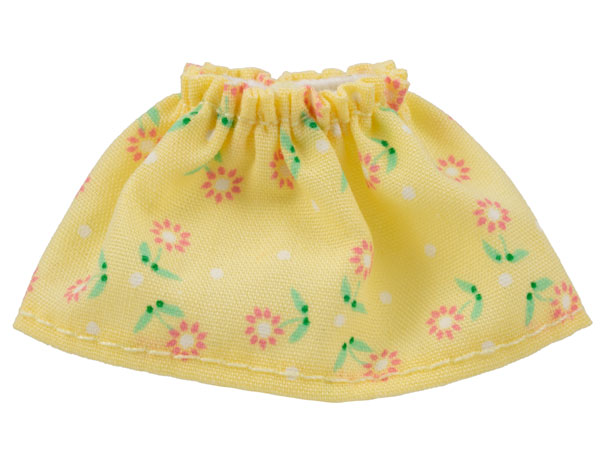 Belville, Clothes Skirt Medium with Dark Pink Flowers and White Spots Pattern