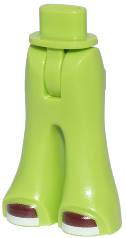 Mini Doll Hips and Trousers Bell-Bottoms with Dark Red Shoes with White Soles Pattern - Thin Hinge