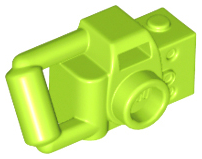 Lego 30089 b - 2x Appareil photo / Minifig utensil Camera - Lime