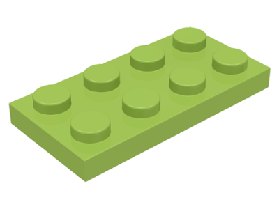Lego plate 2x4 part 3020 In Green Qty Of 10 Ref:D157