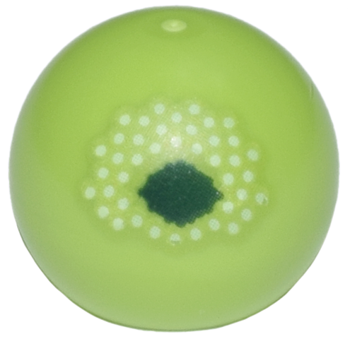 Technic Ball Joint with Dark Green Splotch and White Dots Pattern (Chinese Praying Mantis Eye)