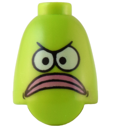 Minifigure, Head, Modified SpongeBob Bus Driver Pattern