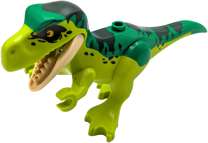 Dinosaur Tyrannosaurus rex Young with Molded Green Back and Printed Dark Green Spots