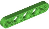 Technic, Liftarm Thin 1 x 5 - Axle Holes in Bright Green