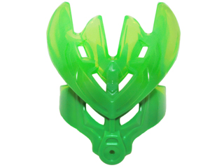 Bionicle Mask Protector with Marbled Trans-Bright Green Pattern (Protector Mask of Jungle)