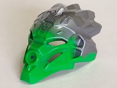 Bionicle Mask of Jungle (Unity) with Marbled Flat Silver Pattern