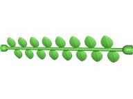 Duplo, Plant Vine 14L with Leaves and Stud Receptacles on Ends