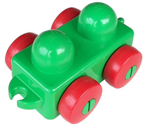 Primo Vehicle Wagon with Tow Hitches and Red Wheels