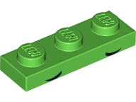 Plate 1 x 3 with 2 Small Black Arcs, Low and Pointed Pattern (Unikitty Eyebrows)