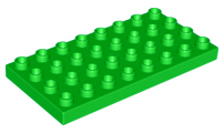 LEGO DUPLO 4672 Bauplatte 4 x 8 Couleur Foncé Gau 3 Pièces Ritterburg 