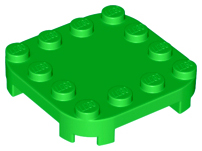 Lego Plate, Modified 4 x 4 with Rounded Corners and 4 Feet