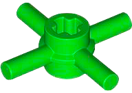 Technic, Axle Connector Hub with 4 Bars and Through Axle Hole