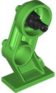 Large Figure Leg Mechanical Right with Molded Black Rotation Joint Pin Pattern