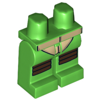 Hips and Legs with Turtle Shell and Dark Brown Knee Pads Pattern