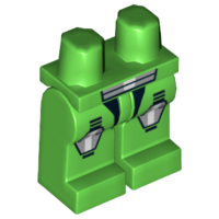 Hips and Legs with Galaxy Squad Armor with Light Bluish Gray and White Hexagonal Knee Pads and Short Belt Pattern