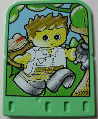 Story Builder Jungle Jam Card with Boy Carrying Hat and Binoculars Pattern