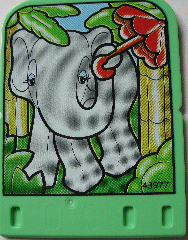 Story Builder Jungle Jam Card with Elephant Carrying Umbrella Pattern
