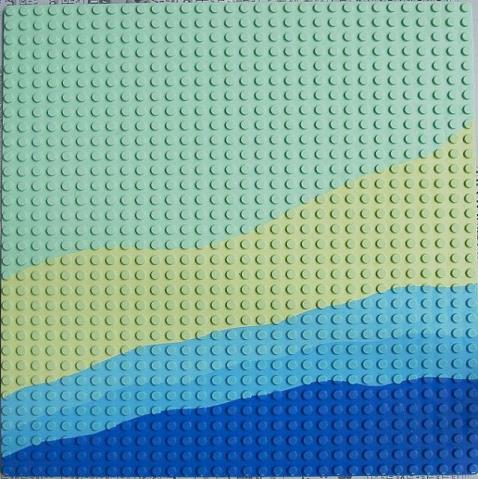 Plaque de base LEGO PIRATES Baseplate ile island 32x32 Ref 3811p02
