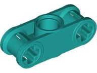 Technic, Axle and Pin Connector Perpendicular 3L with Center Pin Hole in Dark Turquoise