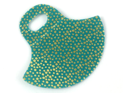 Mini Doll, Skirt Cloth, Friends, Short and Flared with Large Hole with Gold Dots Pattern