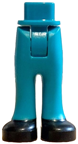 Mini Doll Hips and Trousers with Back Pockets with Molded Black Shoes Pattern - Thick Hinge