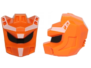 Minifigure, Head, Modified Galaxy Squad Robot with Black Visor and White Forehead Pattern