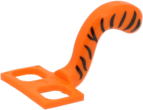 Minifigure Costume Tail Cat with Black Tiger Stripes Pattern