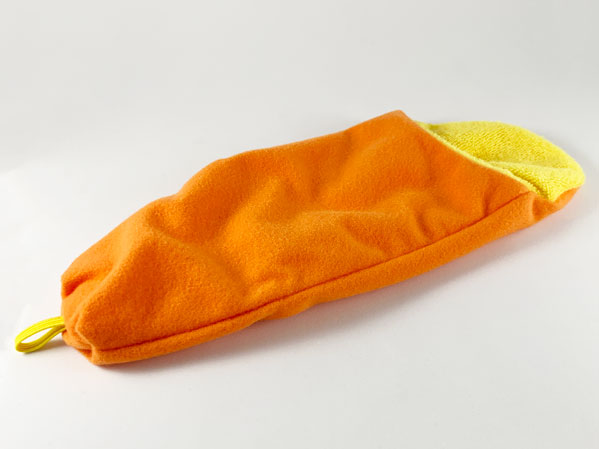 Scala Cloth Sleeping Bag Rounded 24 x 10 with Yellow Lining and Loop