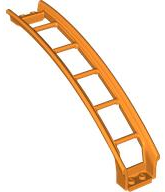 Train, Track Roller Coaster Ramp Large Upper Part, 6 Bricks Elevation