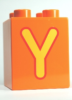 Duplo, Brick 2 x 2 x 2 with Letter Y Pattern