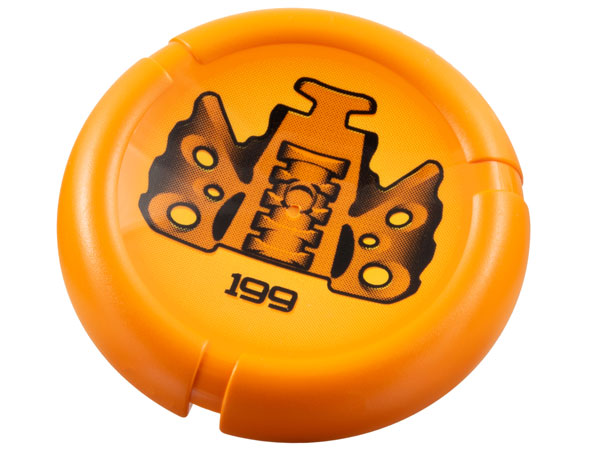Throwing Disk with Bionicle Kanoka 199 Disk of Time Pattern