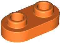 Plate, Round 1 x 2 with Open Studs in Orange