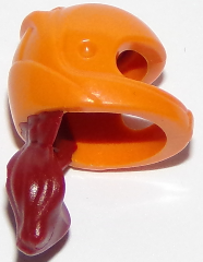 Mini Doll, Hair Combo, Hat with Hair, Racing Helmet with Molded Flexible Rubber Dark Red Hair Ponytail Pattern